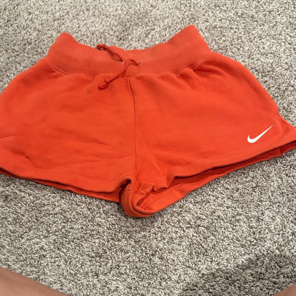 Nike Women's Bright Orange Athletic Lounge Shorts